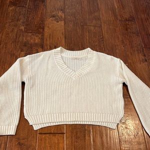 Tillys, crop cream sweater size small